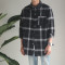 丹杰仕17秋/毛边格子长袖衬衫T02-P35(售价不要低于55) 2XL 黑色