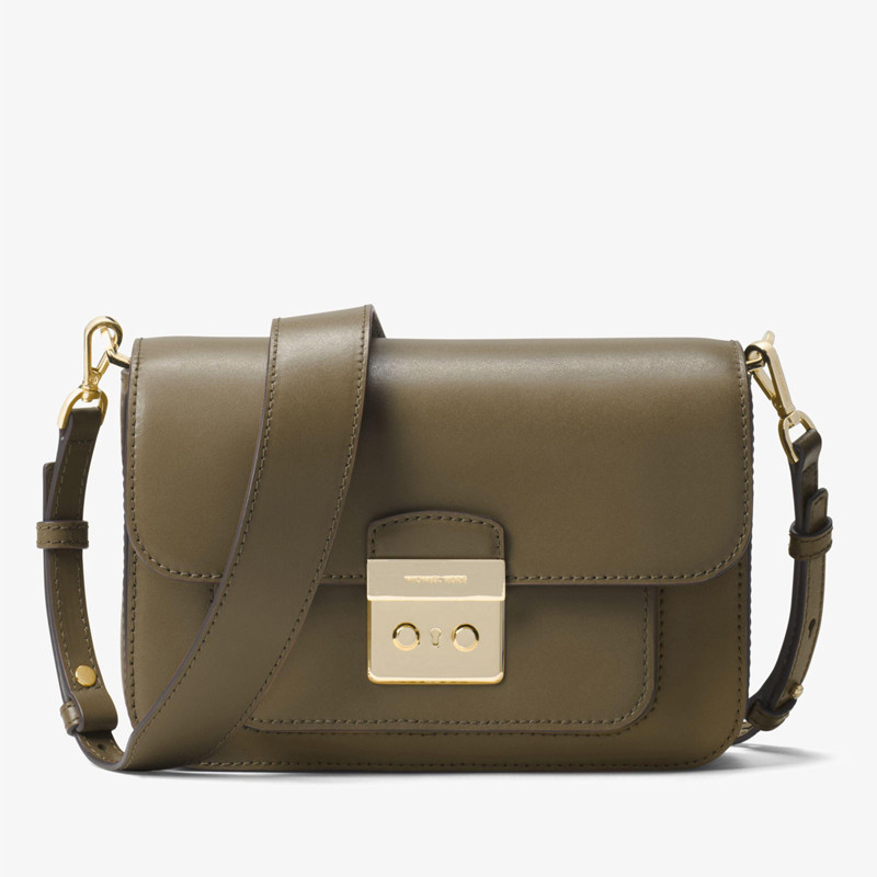 迈克·科尔斯(MICHAEL KORS)女士单肩斜挎包 皮质纯色女包 30T7GS9L3L 橄榄色