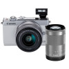 佳能EOS M100 微单双镜头套机（15-45+55-200）（白）