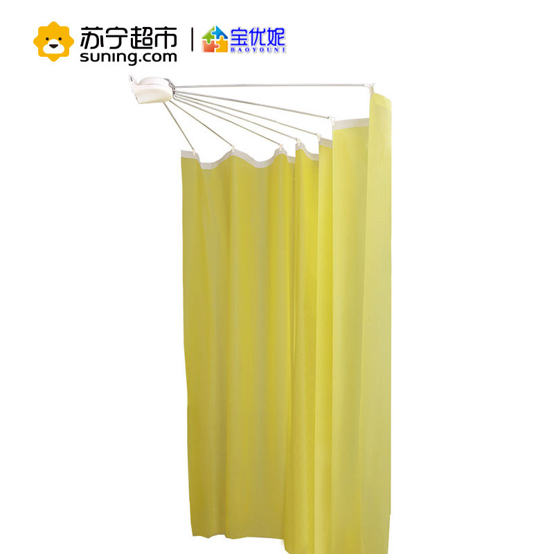 宝优妮扇形浴帘杆可折叠卧室窗帘杆浴室杆卫生间u型免打孔伸缩杆 DQ1609
