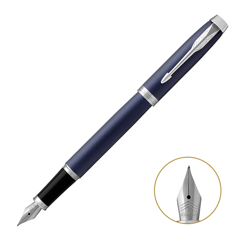 派克PARKER 钢笔 IM蓝色白夹墨水笔
