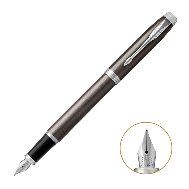 派克PARKER 钢笔 IM系列金属灰白夹墨水笔