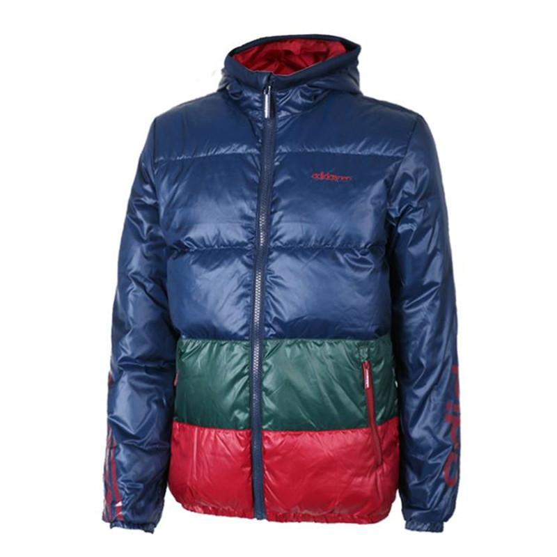 Adidas/阿迪达斯 男装 舒适保暖夹克连帽时尚百搭羽绒服|AY9929 L(180/100A) AY9929