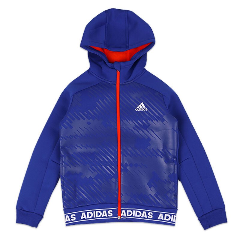 Adidas阿迪达斯童装2017冬季新款男大童运动保暖夹克连帽训练休闲外套BQ0314BQ 140 BQ0314/17新款