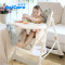 儿童餐椅多功能宝宝餐椅便携折叠婴儿餐桌椅可坐可躺吃饭椅 卡通米色小熊