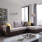 左右布艺沙发 简约现代大小户型客厅家具组合 可拆洗布艺沙发DZY2509 转二件正向（配色咖啡58-7C）