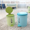 振兴 WT0104 时尚轻便卫生垃圾桶脚踏式6L塑料翻盖卫生间垃圾桶家用 绿色