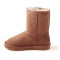 OZWEAR UGG OB002-II女鞋防泼水中筒雪地靴女鞋羊皮毛一体 栗色 39码