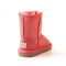 OZWEAR UGG OB007-II经典款防泼水短筒羊皮毛一体女雪地靴童鞋 栗色 34码