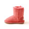 OZWEAR UGG OB007-II经典款防泼水短筒羊皮毛一体女雪地靴童鞋 栗色 27.5码