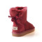 OZWEAR UGG OB084 II防水防滑单蝴蝶结皮毛一体雪地靴 栗色 35码