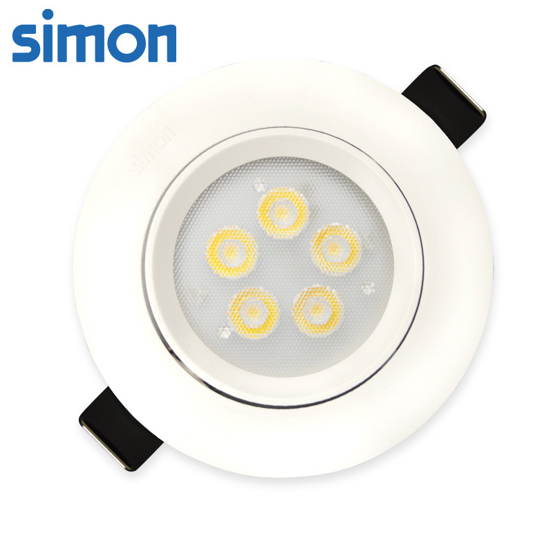 西蒙（simon）灯具照明 LED 4W天花灯射灯客厅吊顶牛眼灯3寸晶亮射灯