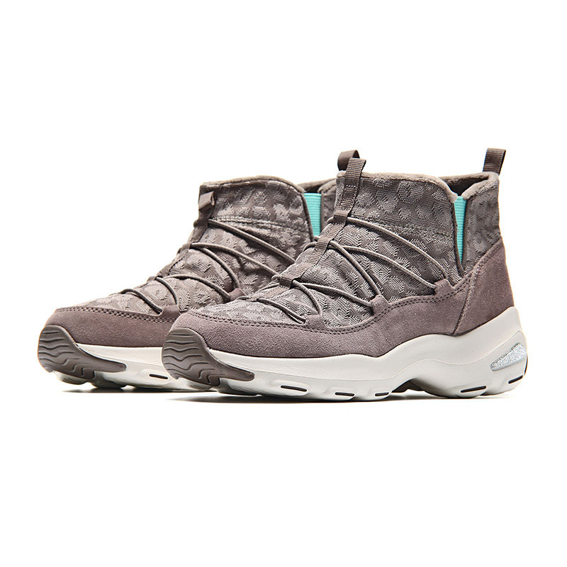 Skechers斯凯奇女鞋短靴2017新款D‘lites高帮保暖休闲鞋66666076 褐色 37码