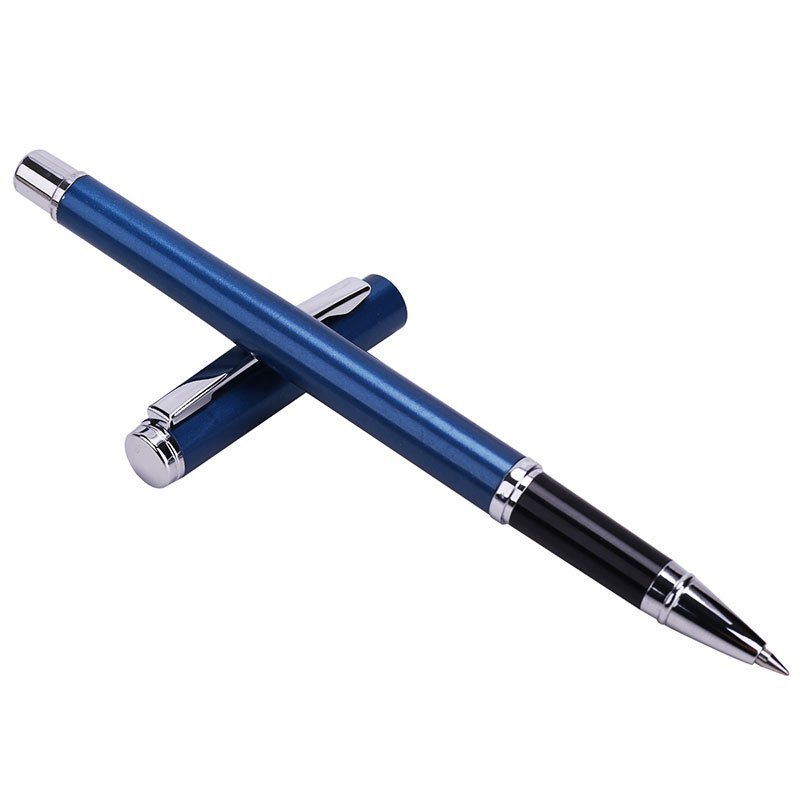 得力deli中性笔S82 商务办公0.5mm金属外壳 中性笔/签字笔 蓝色（单支）