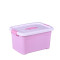 加厚食品级透明收纳箱整理箱塑料盒子有盖大中小号手提储物箱包邮 加厚纯粉色