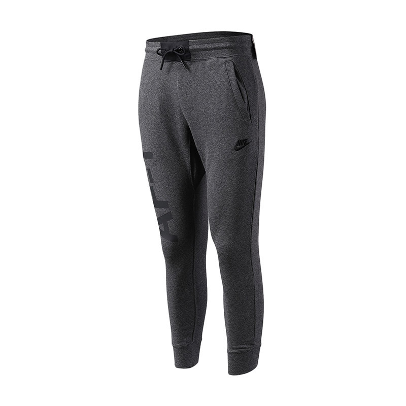NIKE耐克男装长裤新款宽松收口黑色简约针织休闲卫裤运动裤925445 黑色 XXL