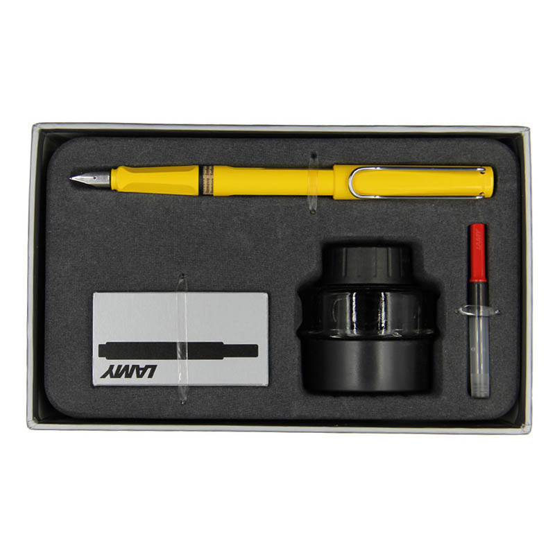 凌美（LAMY）Safari狩猎者钢笔墨水笔墨水商务套装黄色F尖 黄色