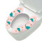 古达粘贴式绒布卡通马桶垫可水洗海洋世界-标准粉色39*11 黑猫-标准粉色