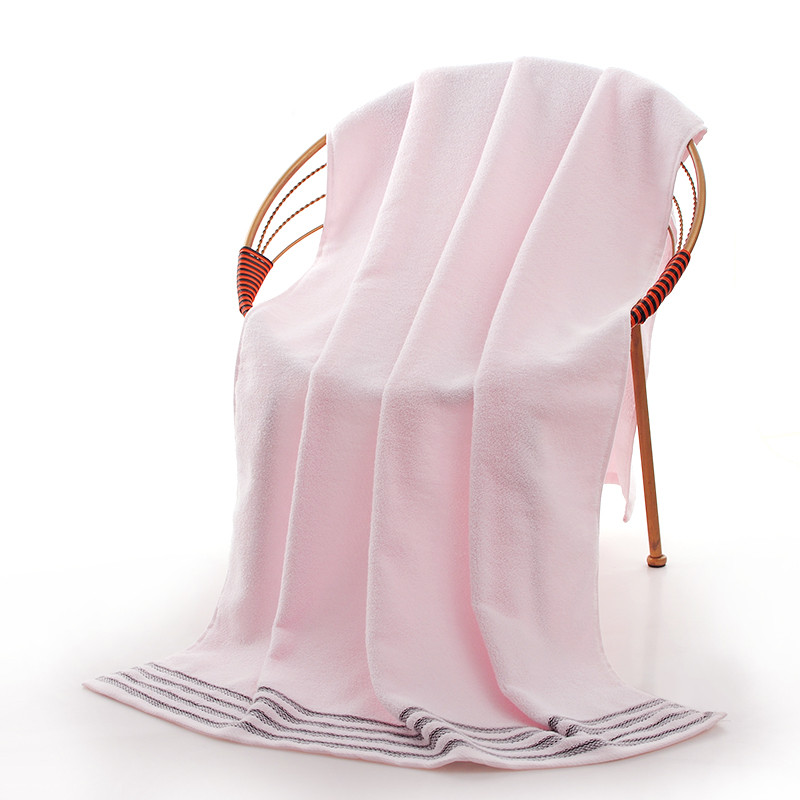 爱相依 纯棉 吸水 柔软 舒适 健康 环保浴巾。 粉色