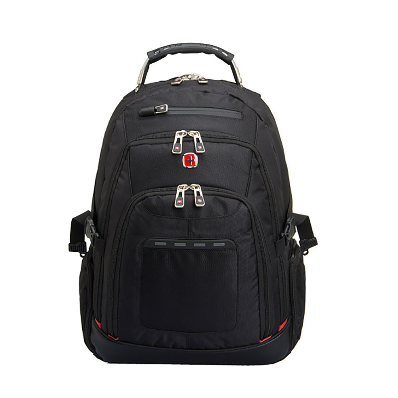 SWISSGEAR 防泼水尼龙休闲15.6寸电脑双肩笔记本背包 黑色