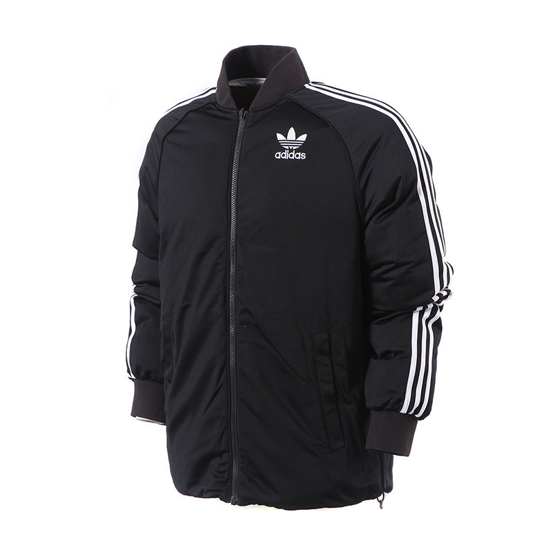 adidas阿迪达斯三叶草运动服男子棉服外套两面穿冬季新款BR4791 白色 2XL