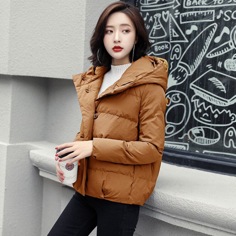短款面包棉服小棉袄冬季可爱外套2017新款女装韩版宽松百搭棉衣潮 XL 焦糖色
