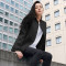 adidas阿迪达斯女装外套2017秋新款休闲保暖运动服开衫夹克CD1817 L（成人） CD1817