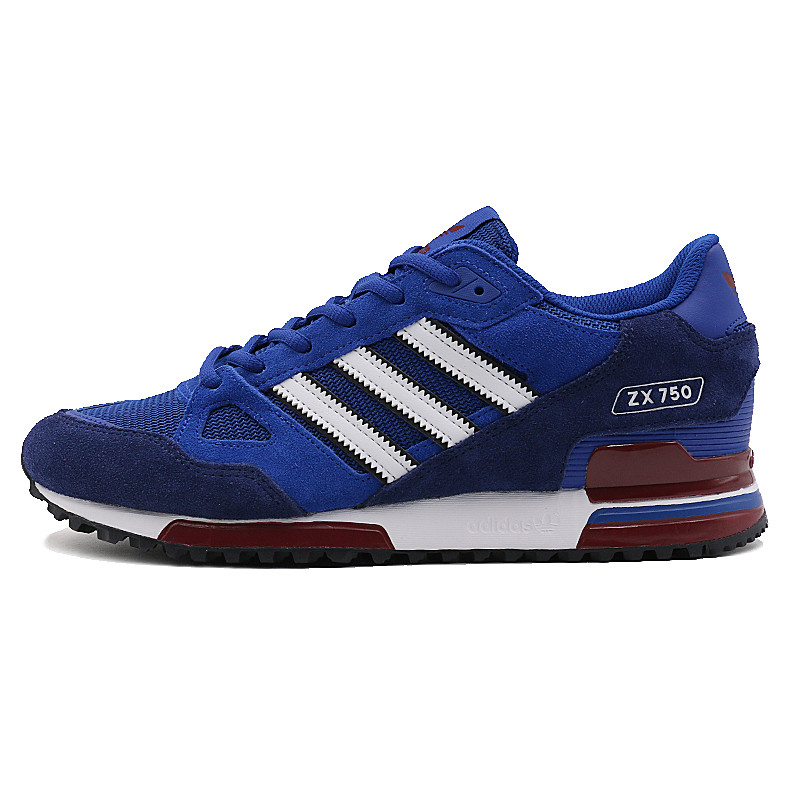 ADIDAS阿迪达斯三叶草2017春季新款ZX750中性休闲经典鞋BB1220 学院蓝/亮白/新海军蓝 42