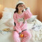 茵珠麗YinZhuli 秋冬天绒质保暖月子服睡衣套装 秋冬季坐月子休闲法兰绒喂奶衣长袖女士孕妇装家居服6876 XL 图色