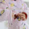 茵珠麗YinZhuli 冬天坐月子三层加厚棉袄长袖月子服家居服 冬季法兰绒夹棉孕妇服保暖喂奶衣睡衣套装6923 XL 图色