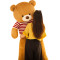 毛绒玩具熊大号泰迪熊公仔布娃娃抱枕熊猫生日礼物送女友抱抱熊 平躺量1米彩袋 白色思念熊土豪定制