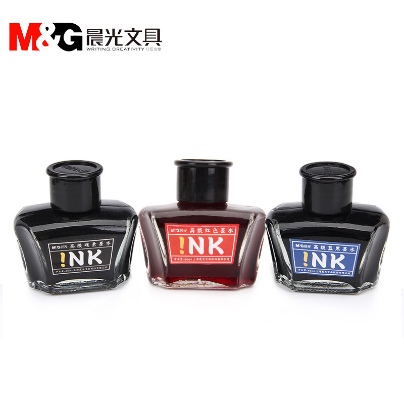 晨光文具钢笔专用墨水W9001 书写墨水 60ml 红色 6瓶装yz