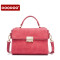 doodoo冬季包包女2017新款潮百搭斜跨单肩包女韩版时尚小方包女包 酒红色