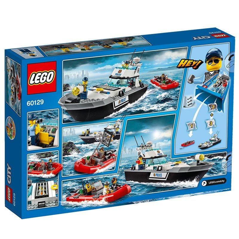 LEGO 乐高 城市City益智儿童积木男孩女孩礼物巡逻艇60129