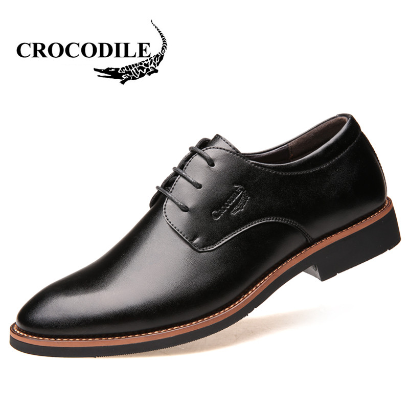 鳄鱼恤 CROCODILE 男士休闲鞋英伦男鞋子休闲皮鞋WFX00372064 黑色 43码