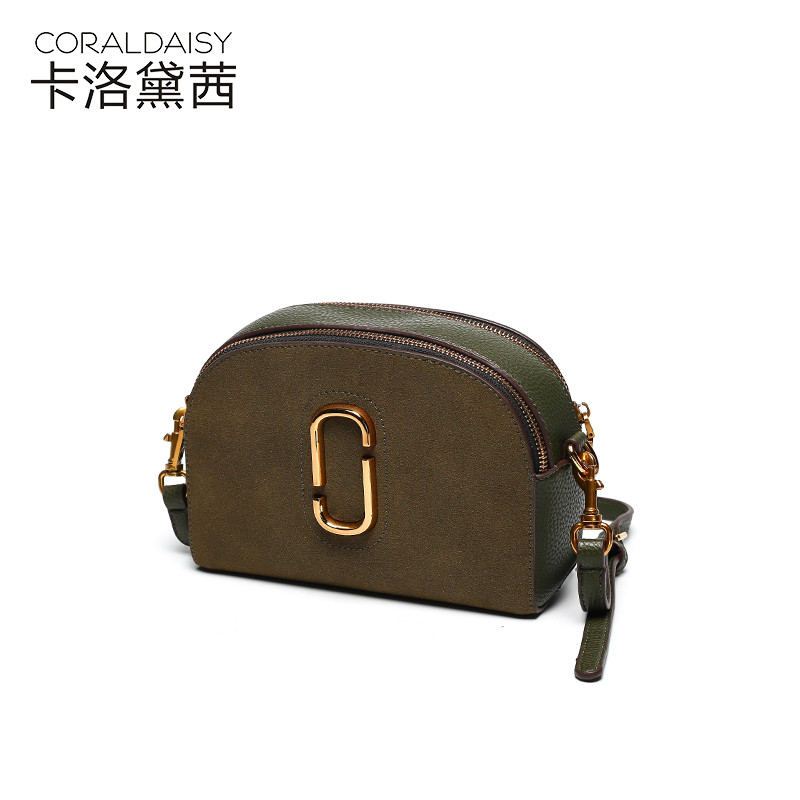 卡洛黛茜2017新品磨砂包斜挎复古小方包相机包 黑色 绿色