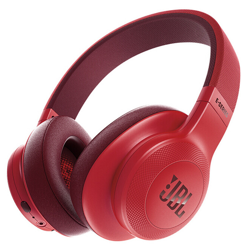 JBL E55BT 可折叠头戴式蓝牙耳机 支持音乐分享功能 红色