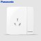 Panasonic松下开关插座大面板曲悦系列86型一开单控16A五孔带USB二三插五孔插座WMT122/501/622 86型 一开单控