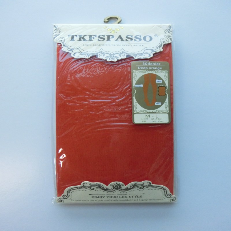 TKFSPASSO/斯帕颂30D保湿彩色连裤袜打底袜弹力美腿薄款 秋叶黄色 均码