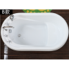 坐泡式亚克力独立式贵妃浴缸1.2-1.3-1.4-1.5小户型 &asymp1.4m 带座空缸枕头下水器
