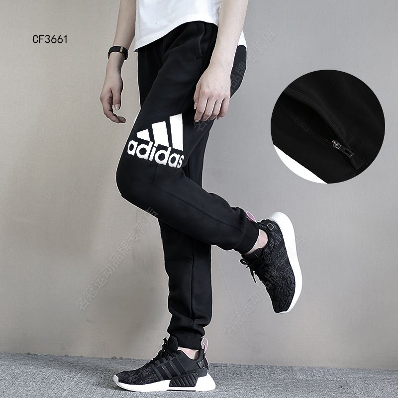 Adidas阿迪达斯运动裤女裤子2017秋季新款跑步针织休闲长裤CF3661 XL(170-80) CF3661