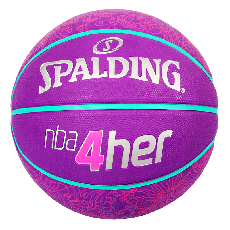 斯伯丁SPALDING篮球通用篮球 83-051Y 女子篮球 NBA 4HER系列 橡胶材质 6号篮球 紫色