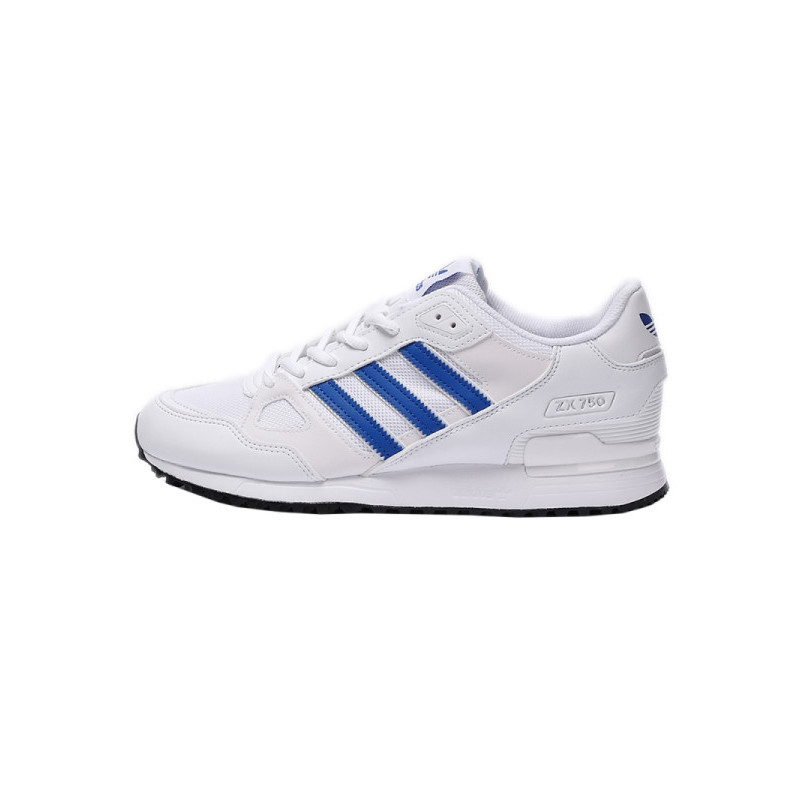 阿迪达斯男鞋ZX750板鞋2017夏季新款跑步鞋网面透气休闲鞋-BB1218 亮白/亮蓝/1号黑色 41