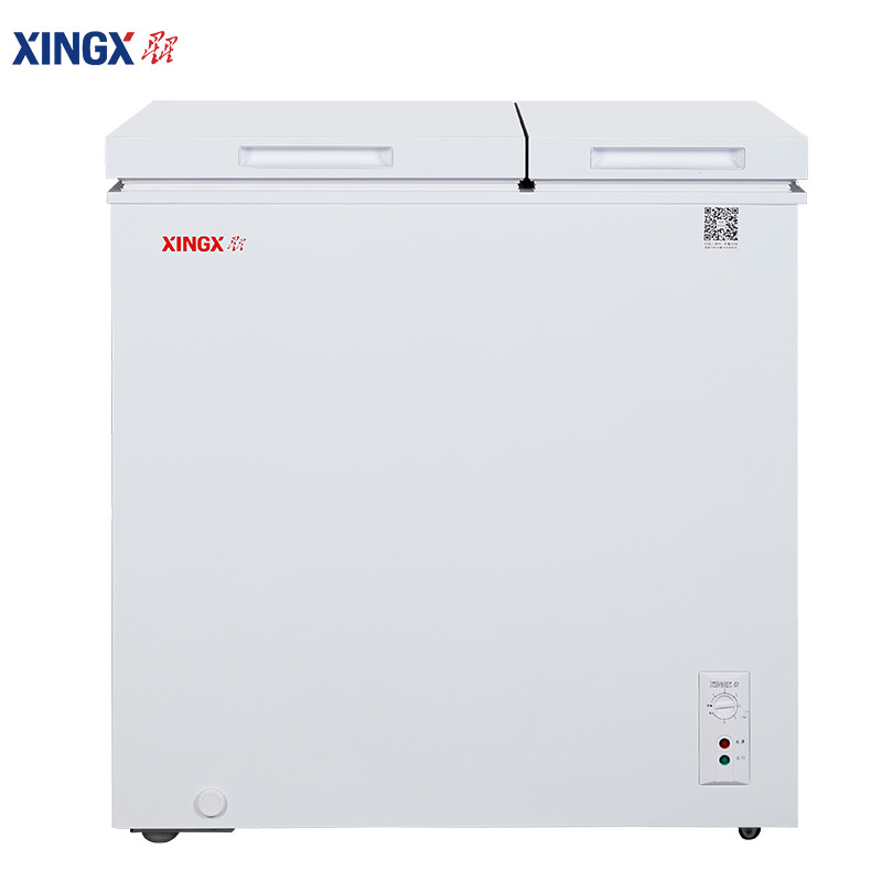 星星(XINGX) BCD-167JNE 167升 家用小冰柜 微霜系统 欧式直角冷柜 双温 冰箱 减霜