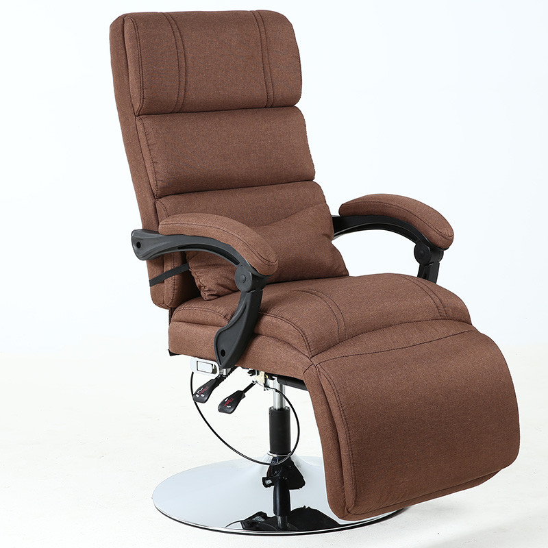 美容院专用绿色美容躺椅子可躺面膜体验椅升降电脑椅家用折叠_1 咖啡色麻布+电镀底盘