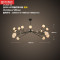 灯具北欧现代创意艺术客厅美式复古工业个性分子玻璃球魔豆吊灯D8100-21黄光 默认尺寸 D5108-18黄光