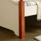 A家家具 地中海高低子母床简约公主儿童床上下床实木带护栏双层床 1.35m高低床（原木色）