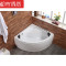 双人浴缸亚克力三角形扇形浴缸独立式情侣冲浪按摩浴盆1米-1.6米 ≈1.1m （不带玻璃）B款式五件套