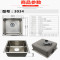 不锈钢厨房大水槽大单槽吧台洗菜盆洗碗池台上台下阳台洗衣槽 4040单槽+R91冷热龙头