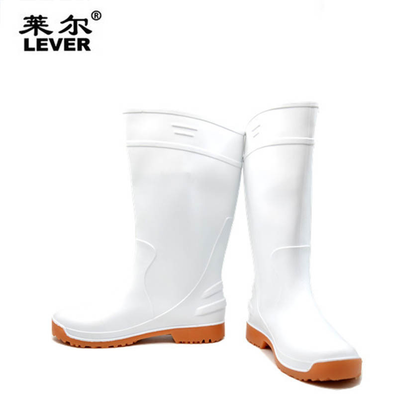 莱尔 白色 牛筋底 中筒雨鞋 40 码 SF-11-03（双）